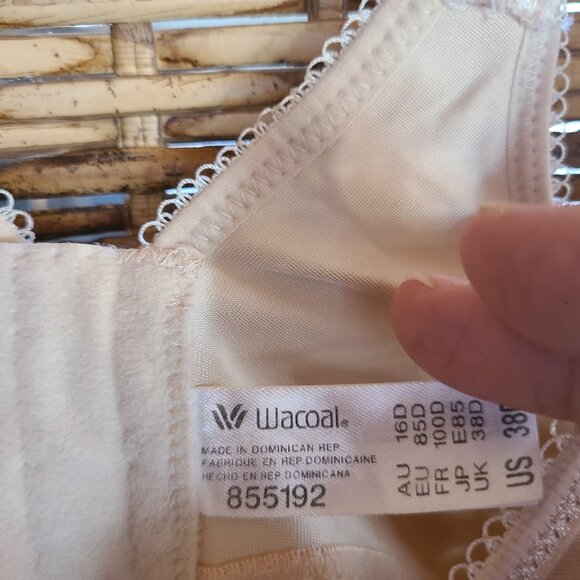 Wacoal 855192 Basic Beauty Seamless T-Shirt Bra Underwire 38D Beige - Picture 3 of 5
